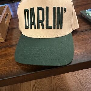 Tan and Green 'Darlin'' Cap